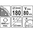Disc diamantat segmente HS 180 mm Yato YT-6004 1