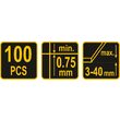 Set benzi pentru nivelat placi, 100 buc, Vorel 04681 3