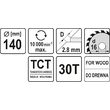 Disc fierastrau wolfra m pentru lemn 140x30 Yato YT-6053 1