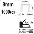 Set 1000 capse 8 mm Yato YT-7023 2