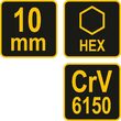 Cheie hexagonala cu maner 10 mm Vorel 56648 3