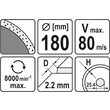 Disc diamanatat pentru ceramica / sticla 180 x 2.2 x 8.0 x 25.4 mm Yato YT-6016 1