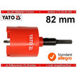Carotă diamantată pentru beton de 82 mm Yato YT-6046 1