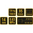 Presa pneumatica nituit 2.4, 3.2, 4.8mm Vorel 70280 3