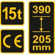Cric hidraulic cilindric 15T Vorel 80072 3