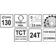 Disc circular pentru lemn 130 x 16 x 2.8 mm Yato YT-6050 2