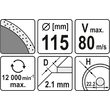 Disc diamantat EN 115 mm Yato YT-6012 1