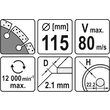 Disc diamantat segmente HS 115 mm Yato YT-6002 1