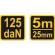 Chinga marfa cu clichet 5 m x 25 mm Vorel 82351 3