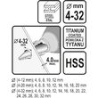 Set 3 burghie in trepte, 4-32 mm titan, Sthor 22616 3