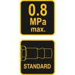 Pistol de aer pentru pneuri cu manometru 0-1 Vorel 81650 3