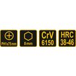 Șurubelniță în cruce PH1 x 75 mm Vorel 62170 3
