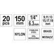 Set 20 pentru perii curatat tevi Yato YT-08195 3