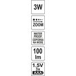 Lanterna pentru cap 3 W Yato YT-08590 9