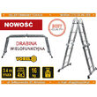Scara multifunctionala 3.4 m, 4 x 3 trepte Vorel 17704 9