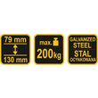Suport pentru lucru metalic, reglabil,79 - 130 cm 200kg Vorel 29404 3