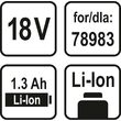 Acumulator Li-Ion, 18V, 1.3 Ah pentru 78983 Sthor 78987 3