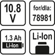 Acumulator Li-Ion 10.8V 1.3AH pentru 78981 Sthor 78985 3