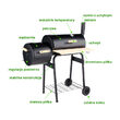 Gratar bbq cu afumatoare si termometru Vorel 99513 12