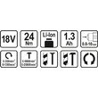 Autofiletantă cu acumulator 18V, 24 Nm Sthor 78974 8
