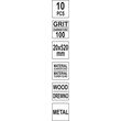 Bandă abrazivă continuă P100, 20 x 520 mm 10 bucăți Yato YT-09749 3