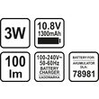 Lanterna cu acumulator 10.8 v, 1300 mah, 100 l m Sthor 78118 6