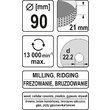 Freza raspel 90 x 21 x 22.2 mm Yato YT-59175 3