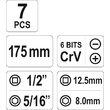 Surubelnita de impact, 6 bituri Yato YT-28003 6
