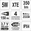 Lanterna cu acumulator 350 l m Yato YT-08569 3