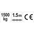 Scripete cu parghie 1.5 m, 1500 kg Yato YT-58964 3