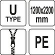 Husă protectie praf pentru uși tip U Yato YT-67220 3