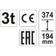 Cric hidraulic cilindric 3t Yato YT-17001 3