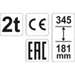 Cric hidraulic cilindric 2t Yato YT-17000 3
