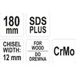 Dalta pentru lemn SDS 180 x 12 mm Yato YT-47200 3