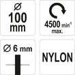 Perie frontala 100 mm nylon Yato YT-47792 3