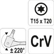 Cheie torx cu articulație T15 X T20 Yato YT-05311 3