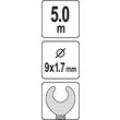 Șarpe canalizare 5 m x 9 mm Yato YT-25004 3