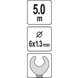 Șarpe desfundat țevi 5 m x 6 mm Yato YT-25003 3
