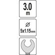 Șarpe desfundat țevi 3 m x 5 mm Yato YT-25001 3