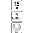 Șarpe desfundat țevi 1.5 m x 5 mm Yato YT-25000 3