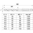 Set burghie lemn cu prindere hex3-10mm Yato YT-33873 3