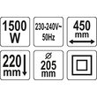 Motosapa electrica 45 cm 1500W Yato YT-84850 6