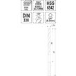Burghiu metal prindere hex 2 mm hss6542 Yato YT-44861 3