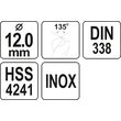 Burghiu metal HSS premiu m 12 mm Yato YT-44235 3