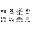 Bit spline M10 cu adaptor 1/2