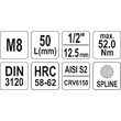 Bit spline M8 cu adaptor 1/2