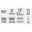 Bit cruce PZ 1 cu adaptor 37 mm 1/4