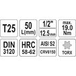 Bit torx t25 cu adaptor 1/2