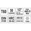 Bit torx t60 cu adaptor 1/2