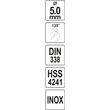 Burghiu metal HSS premiu m 5,0 mm Yato YT-44219 3